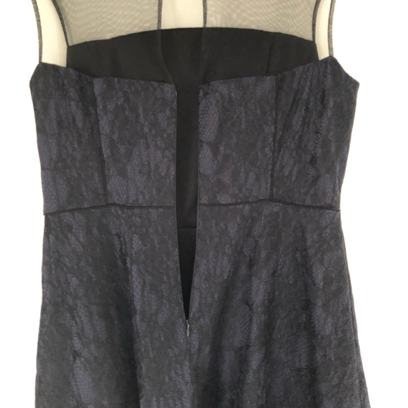 Adriana Papell laced blue and black dress 12 - Picture 6 of 7